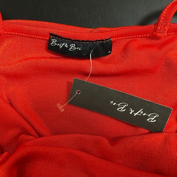Brit & Bri Women's Red Slinky Stretch Dress - Size Medium - NWT - Picture 2 of 5